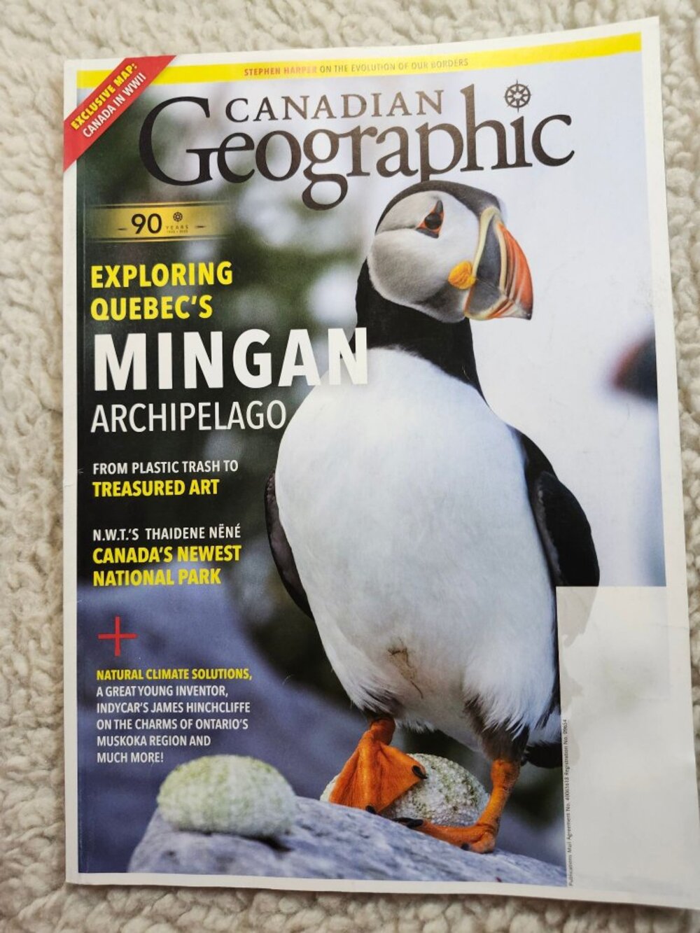Canadian Geographic Mingan Archipelago Puffin Cover Nature Wildlife Issue Travel